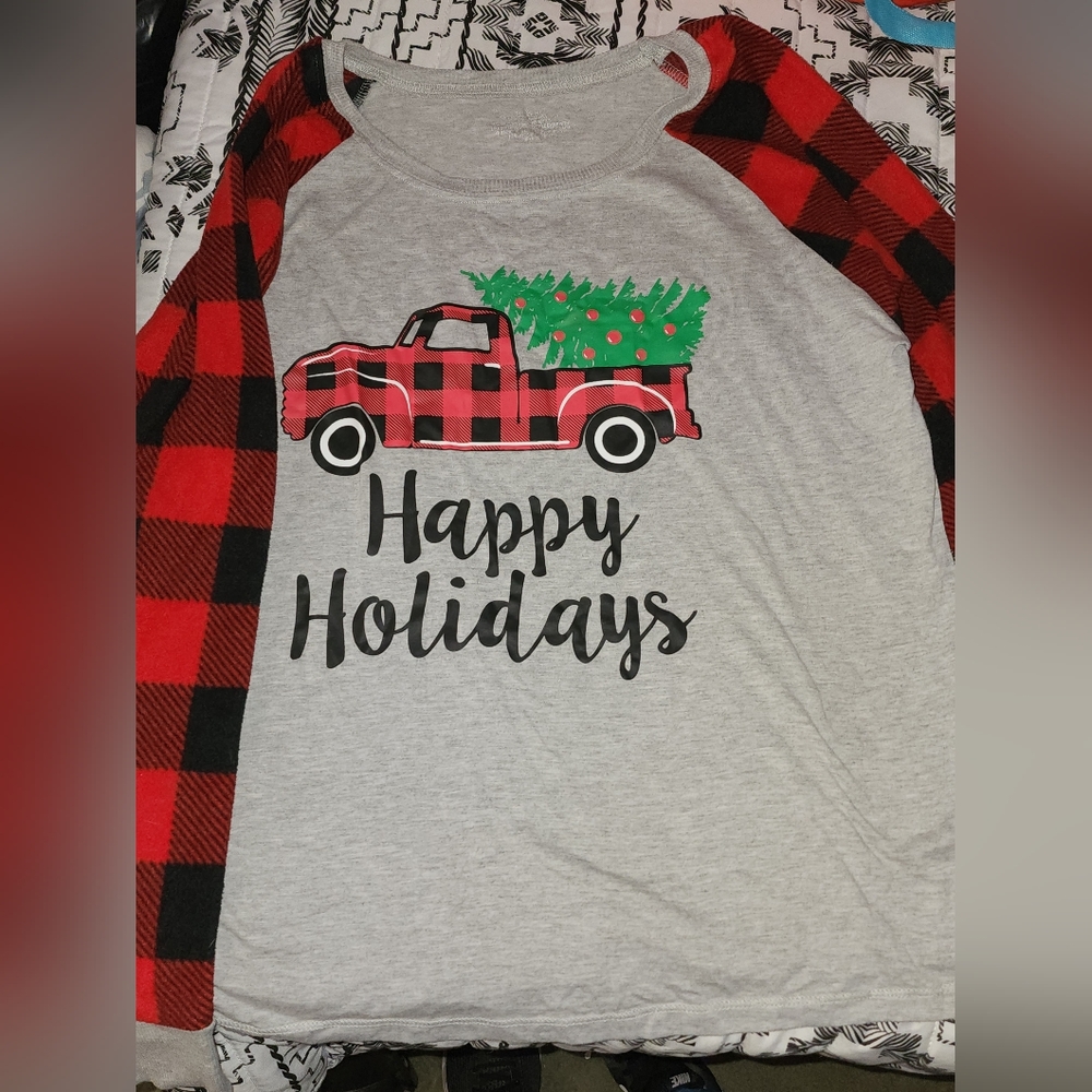 Happy holidays pj's set